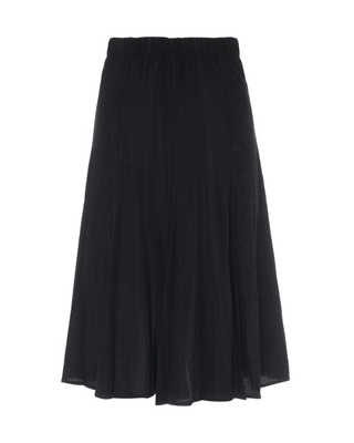 WB5CM1672SM Black Corduroy Rubber Waist Burst Pleated 34" Skirt