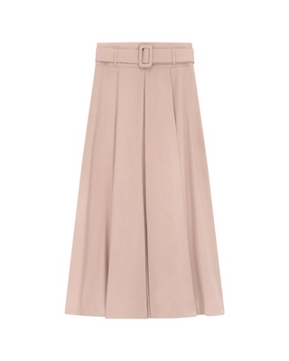 AL131FW Pink Pleated 32"-34" Skirt with Wide Belt