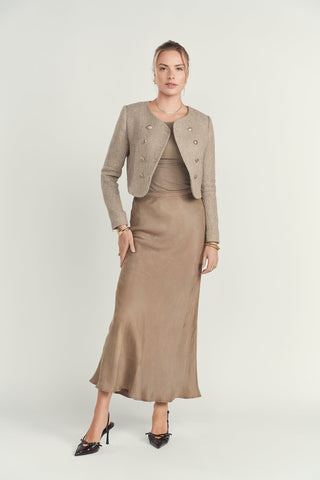 altimge3 for ELLIE MAKIR Sand Cupro Soie 41" Skirt at Dress Code itsdresscode.com 