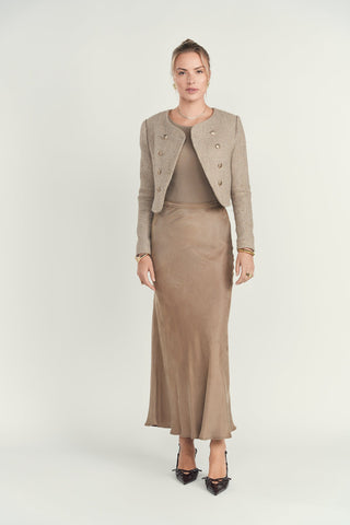 altimge1 for ELLIE MAKIR Sand Cupro Soie 41" Skirt at Dress Code itsdresscode.com 