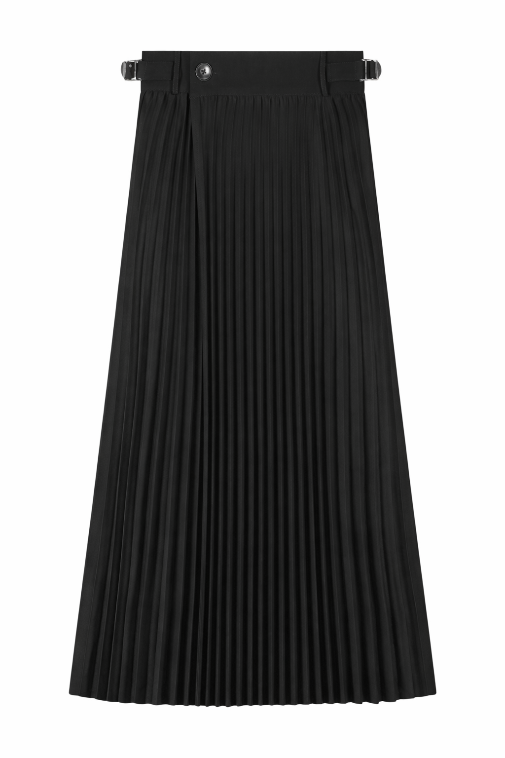 women's modest skirt AVIGAL Black Accordion Pleated Wrap 36
