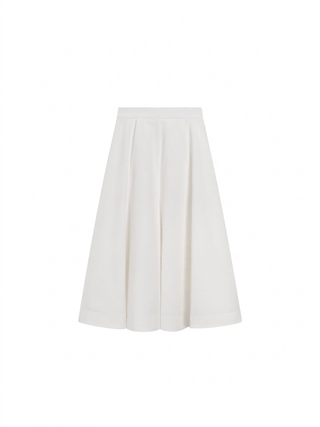 JSE Couture Ivory Elegant Godet Look 33" Skirt with Zipper at Dress Code itsdresscode.com