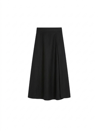 Mossaic Black A-Line One Side Pleated 34" Skirt at Dress Code itsdresscode.com