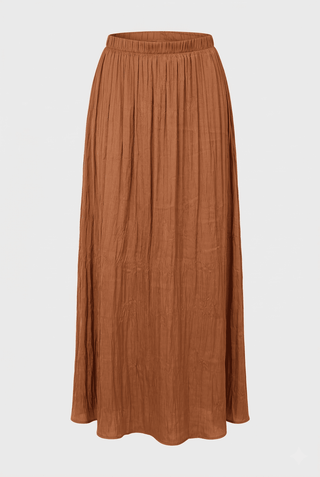 altimge2 for Valour SV26865C Bronze Satin Elastic Waist Crinkle 38" Skirt at Dress Code itsdresscode.com