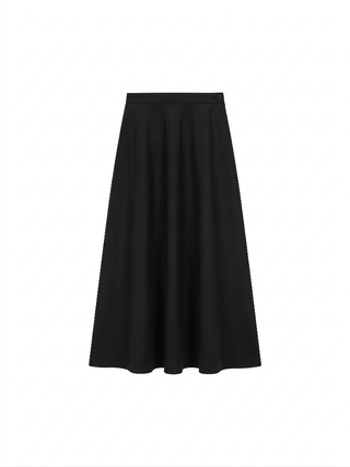 JSE Couture Black Cotton A-Line Half Circle 35" Skirt at Dress Code itsdresscode.com