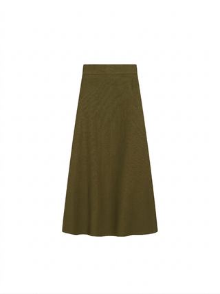 Carlucci Olive Linen A-Line Circle 37" Skirt at Dress Code itsdresscode.com