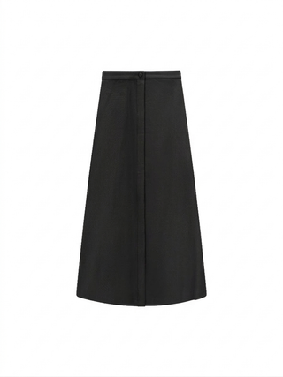 Celina's Black Front Covered Button 36" Skirt at Dress Code itsdresscode.com