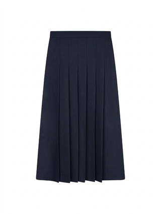 Mossaic Navy Wide Pleated 36" Skirt at Dress Code itsdresscode.com