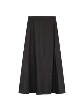 Ermanna Black A-Line Cotton Back Zipper 37" Skirt at Dress Code itsdresscode.com 