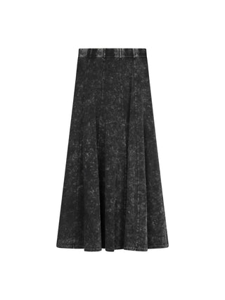 W-26726  Black Mineral Wash Paneled  36" Skirt
