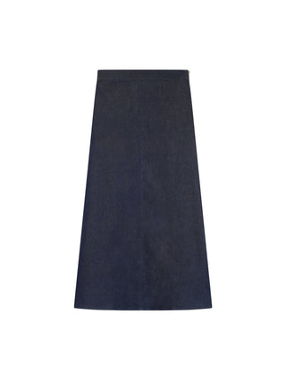 Paniz Blue Denim A Line Middle Seam 36" Skirt with Metal Side Zipper at Dress Code itsdresscode.com