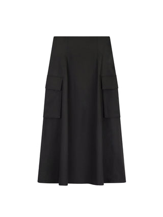 W-24202 Black Cargo Pocket 36" Skirt