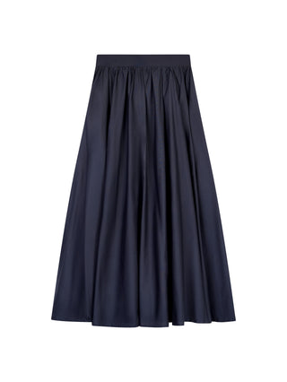Ermanna Dark Blue Gathered 36" Skirt with Pockets at Dress Code itsdresscode.com