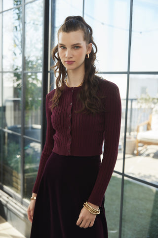 altimge2 for EDIT M692 Plum Velvet 36" Skirt with Back Zipper at Dress Code itsdresscode.com