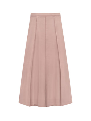 Celina's Mauve Linen Seam Paneled 37" Skirt at Dress Code itsdresscode.com