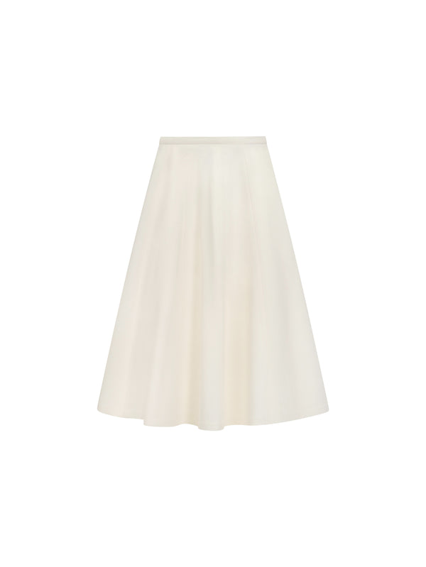 Hagahi Cream Panel Flare 31" Skirt at Dress Code itsdresscode.com
