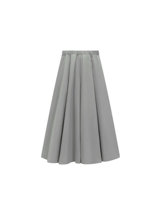 TRIPLEROOT Light Blue Gray Wide Pleated 34" Skirt at Dress Code itsdresscode.com