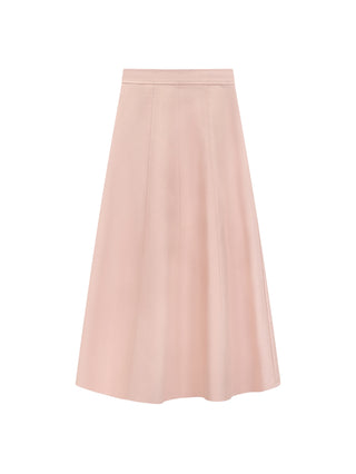 Mysttee Pink  Panel Side Zipper 35" Skirt with Back Elastic Waist at Dress Code itsdresscode.com