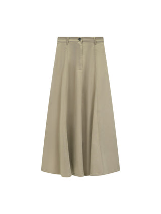 Faves Stone Cotton Maxi A-Line 37" Skirt at Dress Code itsdresscode.com