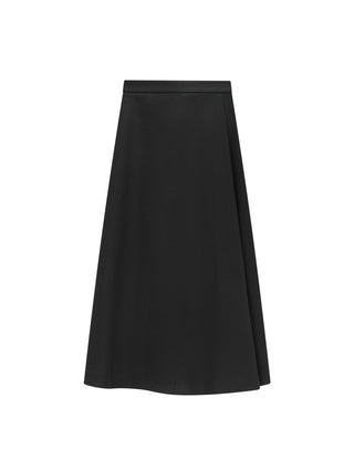 TRIPLEROOT Black Fake Wrap 35" Skirt with Side Zipper at Dress Code itsdresscode.com