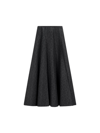 Hagahi Black Japanese Jacquard Pleated 36" Skirt at Dress Code itsdresscode.com