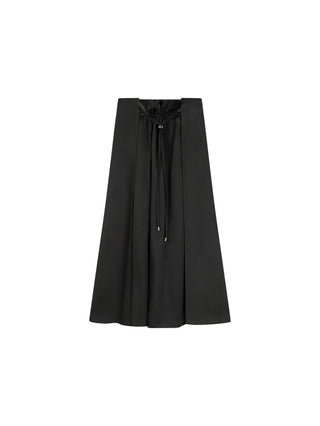 AVIGAL Black Drawstring A-Line 35" Skirt at Dress Code itsdresscode.com