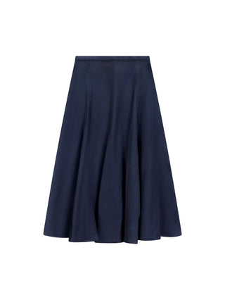 Hagahi Navy Silky Flower 32" Skirt at Dress Code itsdresscode.com