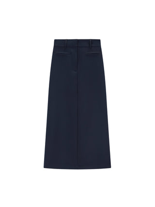 SB5CM1519SL Dark Navy Front Seam 36" Skirt with Front Fake Pockets