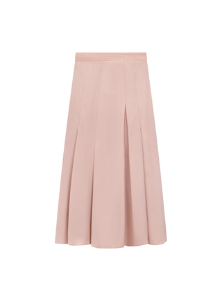 TRIPLEROOT Pink Satin Pleated 36" Skirt with Tweed Overlay at Dress Code itsdresscode.com