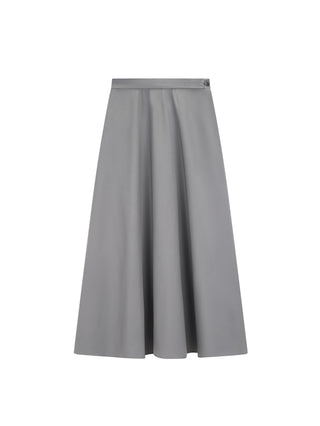 JSE Couture Light Gray Cotton A-Line Half Circle 35" Skirt at Dress Code itsdresscode.com