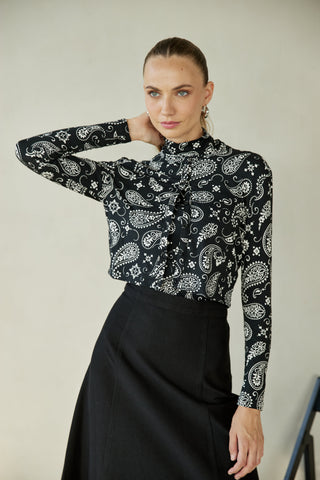 Honeyseed Black Canvas Stretch Seamed 36" Skirt