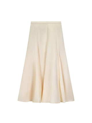 SK002 Cream Silky Flower 32" Skirt