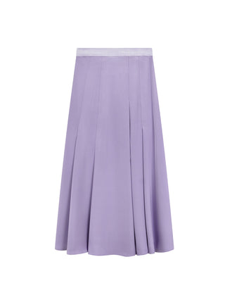 altimeg2 TRIPLEROOT Purple Satin Pleated 36" Skirt with Tweed Overlay at Dress Code itsdresscode.com