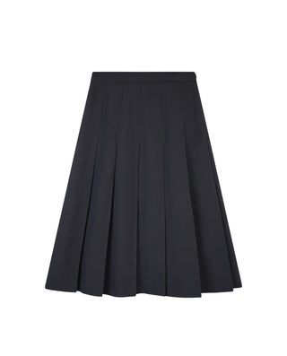 JSE Couture Navy Theory Style Pleated 31" Skirt at Dress Code itsdresscode.com