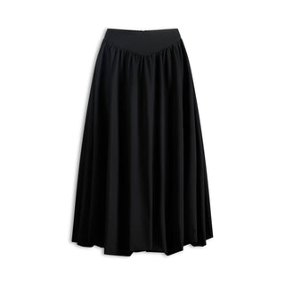 Aurelia Black V-Yoke Gathered 33" Bloom Skirt with Bubble Hem at Dress Code itsdresscode.com