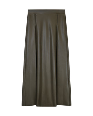 Carlucci Olive Leather 38" Skirt at Dress Code itsdresscode.com