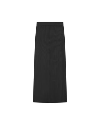 Unclear Black Straight Ribbed Long  38" Skirt at Dress Code itsdresscode.com