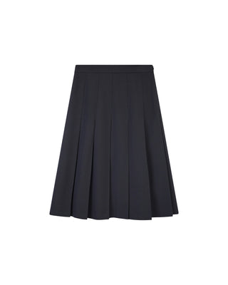 JSE Couture Navy Theory Style Pleated 27" Skirt at Dress Code itsdresscode.com