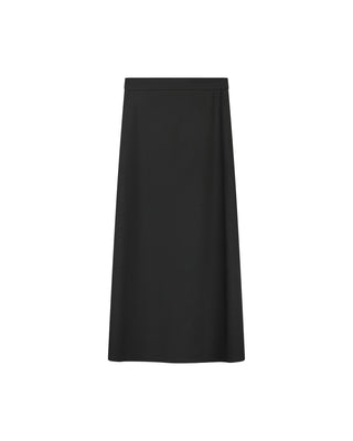 Mossaic Black Thin Wool Half Circle 37" Skirt with Lining And Back Zipper at Dress Code itsdresscode.com