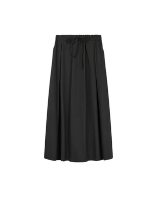 2596MD Black All Year Round Gathered Waist 38" Skirt with Pockets
