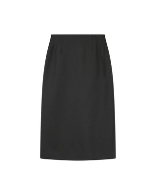 SH592P Black Straight Ponte Knit 29" Skirt