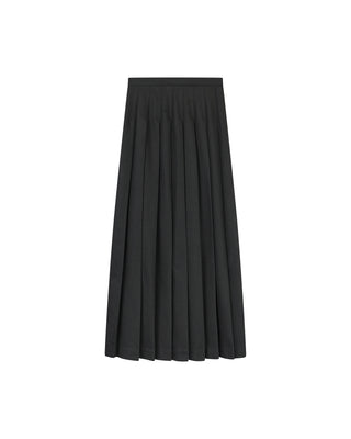 MAXMRKT Black Wool Pleated 38" Skirt at Dress Code itsdresscode.com