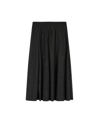 Sciacca Black Sunburst Pleat Cord 29" Skirt with Elastic Waist at Dress Code itsdresscode.com