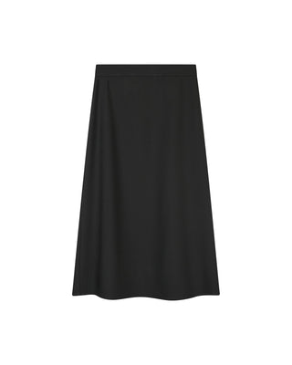 Mossaic Black Thin Wool Half Circle 31" Skirt with Lining And Back Zipper at Dress Code itsdresscode.com