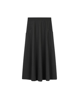 Wear & Flair Black Waffle A-Line 33" Skirt with Pockets at Dress Code itsdresscode.com