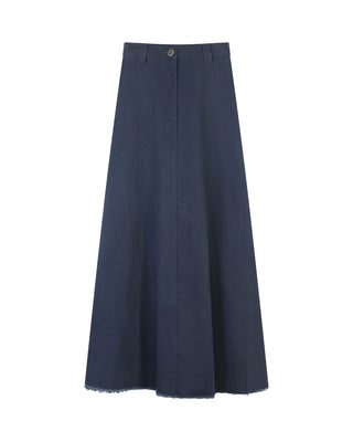 Faves Navy Twill A Line 35" Skirt at Dress Code itsdresscode.com