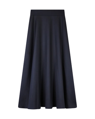 Mossaic 2516WTN Dark Navy Wool Circle 34" Skirt