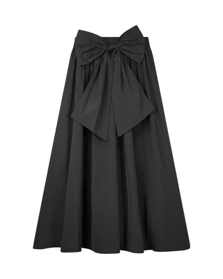 Peode Black Taffeta 34" Skirt with Bow at Dress Code itsdresscode.com