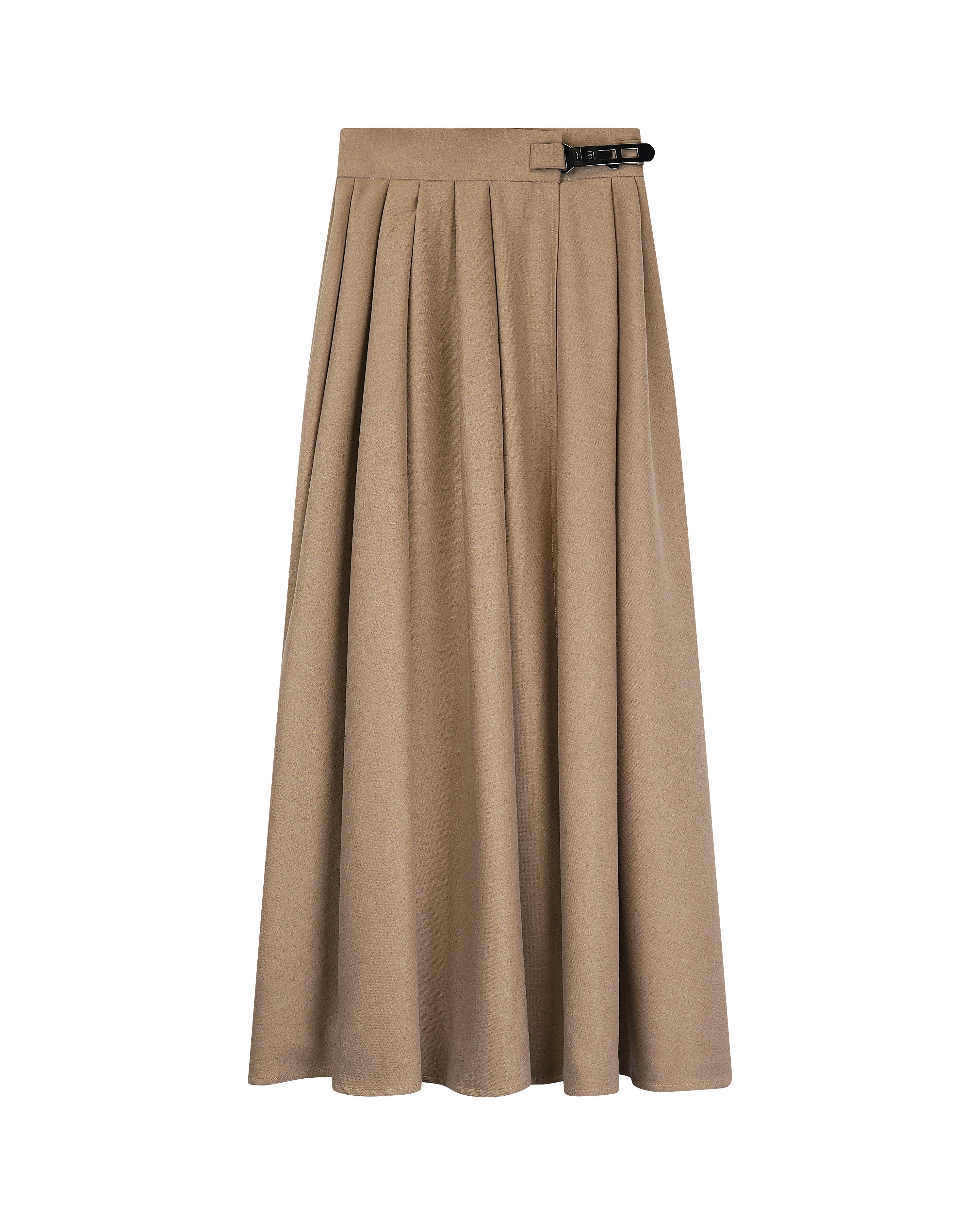 Simona Bonacci Camel Wool Pleated Wrap 37