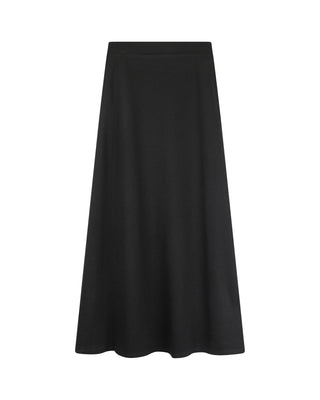 A-LINE Black Twill A Line Elastic Waist 36"Skirt at itsdresscode.com
